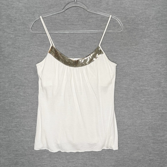 Old Navy Tops - Y2K Old Navy Tank Top Women's Size Medium Sequin Trim Vintage Perfect Fit
